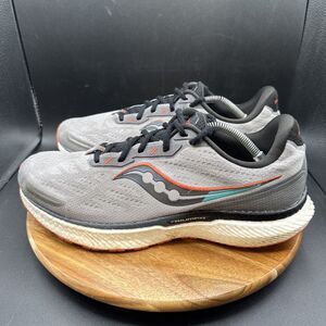 Saucony Triumph 19 Mens Size 12.5 Running Shoes Gray Sneakers